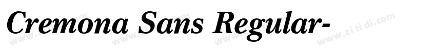 Cremona Sans Regular字体转换